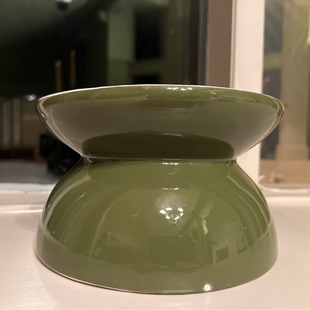 1960’s vintage green vase. 7 inches round. Mid Century Modern MCM style. - Picture 2 of 4